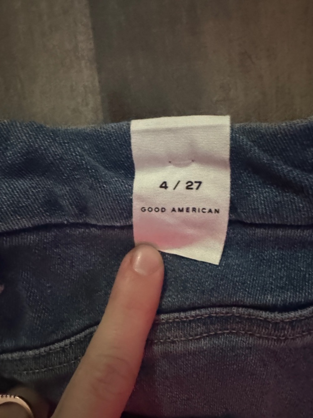 Good American Good Waist Cropped Jeans Sz 4/27 NWT High Rise Distressed - Picture 5 of 13